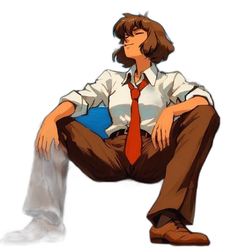 jacket, staff, concept art, pixel art transparent PNG cut-out