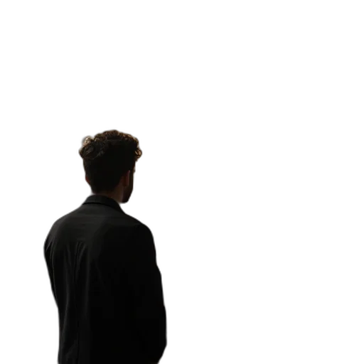 jacket, staff, hair, face transparent PNG cut-out