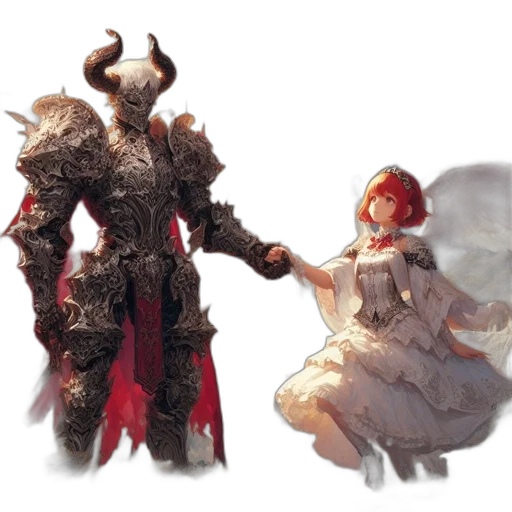 concept art, fantasy art, pixel art, 3d render transparent PNG cut-out