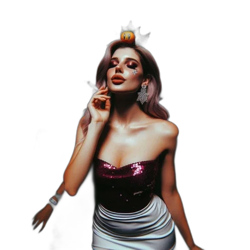 crown, dress, jewelry, staff transparent PNG cut-out