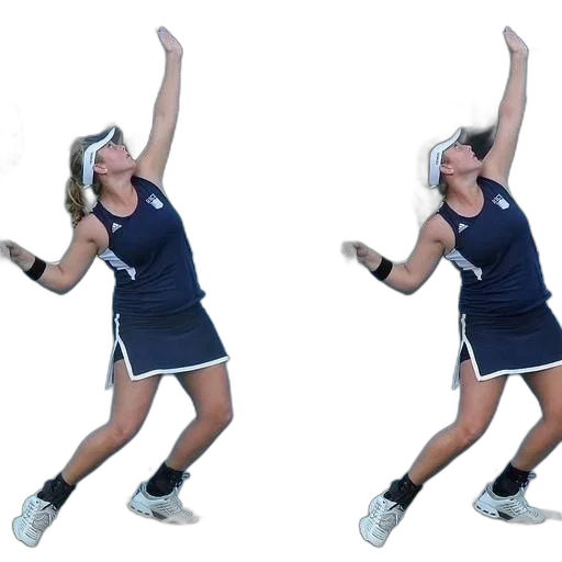 woman, blue, tennis, outfit transparent PNG cut-out