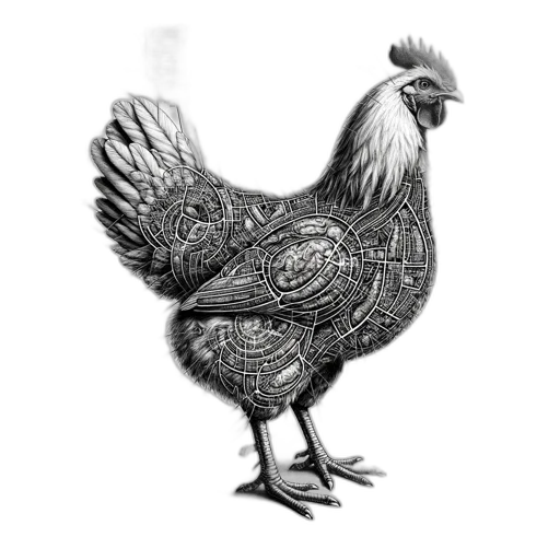 animal, food, pencil sketch, photorealistic transparent PNG cut-out