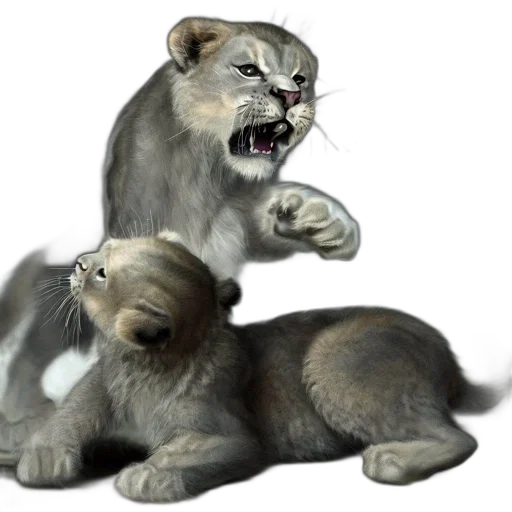 animal, concept art, photorealistic, 3d render transparent PNG cut-out