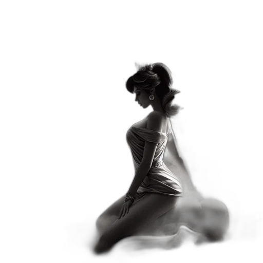 dress, staff, face, jewelry transparent PNG cut-out