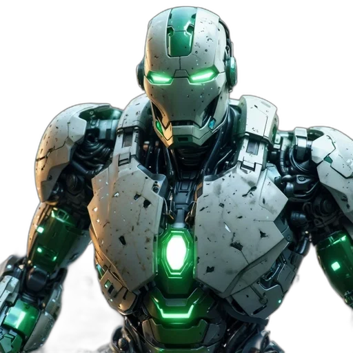 robot, 3d render, concept art, comic book art transparent PNG cut-out
