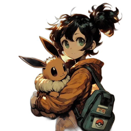 jacket, weapon, animal, staff transparent PNG cut-out