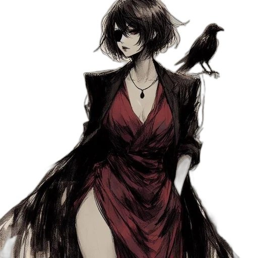 dress, concept art, fantasy art, comic book art transparent PNG cut-out