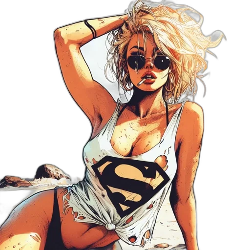comic book art, concept art, cartoon, fantasy art transparent PNG cut-out