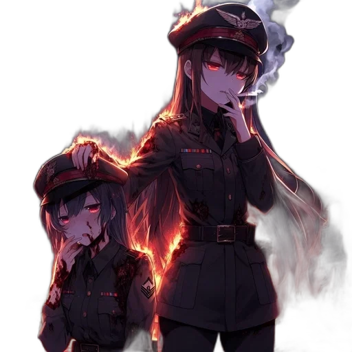hat, staff, weapon, jacket transparent PNG cut-out