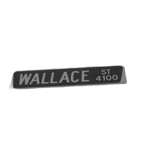street, sign, reading, wallace transparent PNG cut-out