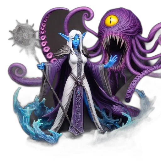 staff, creature, concept art, fantasy art transparent PNG cut-out