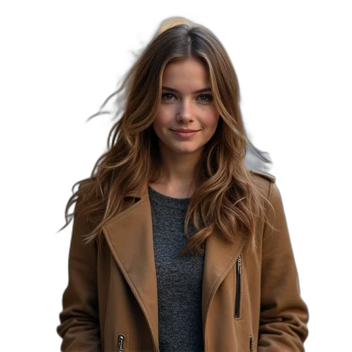 jacket, face, hair, staff transparent PNG cut-out