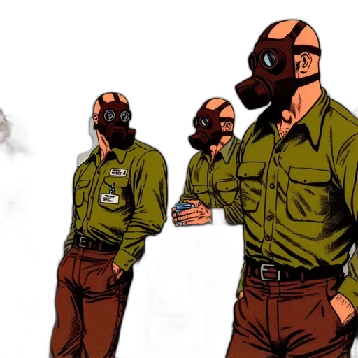 mask, jacket, concept art, comic book art transparent PNG cut-out