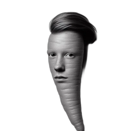 hair, face, mask, creature transparent PNG cut-out