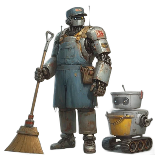 robot, staff, weapon, concept art transparent PNG cut-out