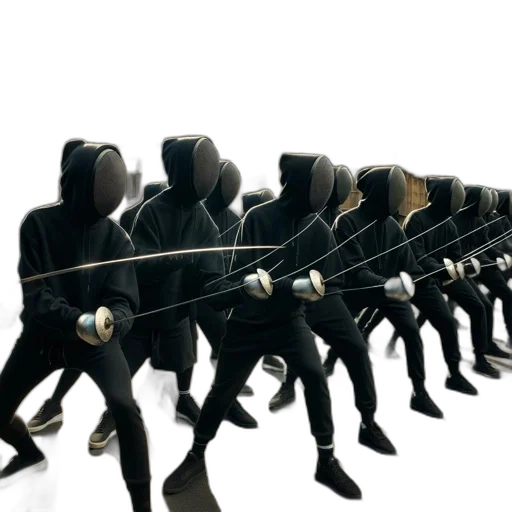 staff, mask, jacket, weapon transparent PNG cut-out