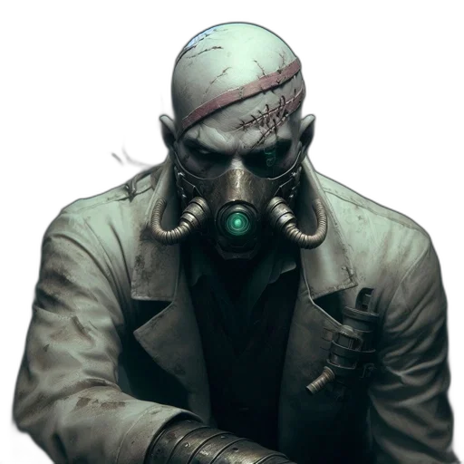 mask, jacket, face, creature transparent PNG cut-out