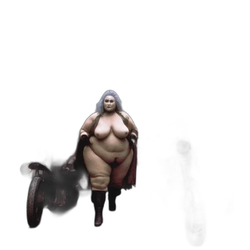 dress, creature, robot, staff transparent PNG cut-out