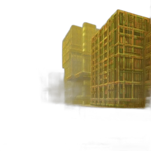 building, furniture, robot, 3d render transparent PNG cut-out