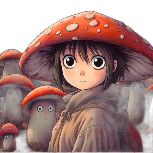 hat, umbrella, creature, animal transparent PNG cut-out