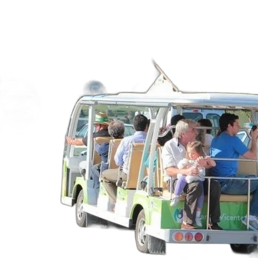 car, staff, umbrella, group transparent PNG cut-out