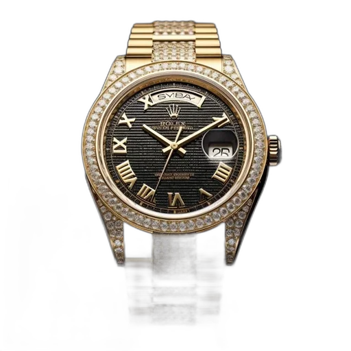 jewelry, golden, luxurious, rolex transparent PNG cut-out