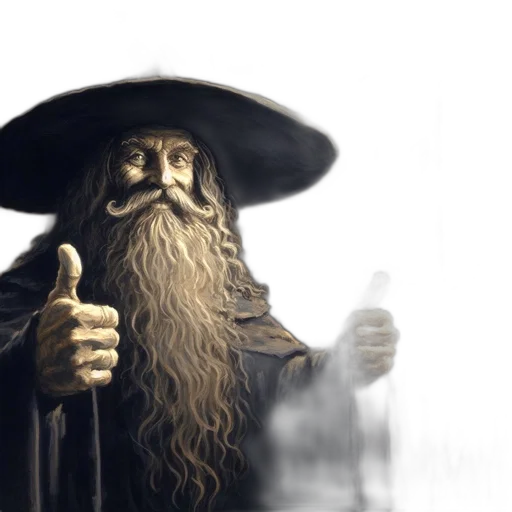 hat, staff, fantasy art, concept art transparent PNG cut-out