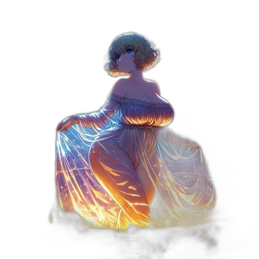 dress, crown, creature, robot transparent PNG cut-out
