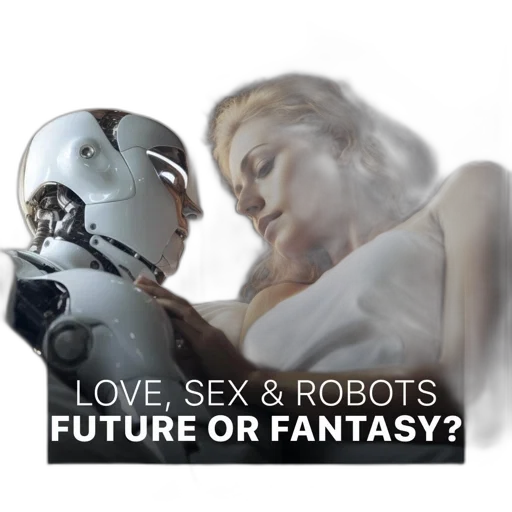 robot, cyberpunk, woman, rests transparent PNG cut-out