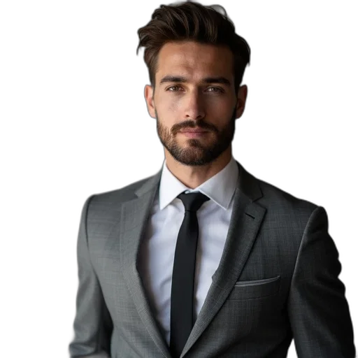 jacket, staff, face, hair transparent PNG cut-out