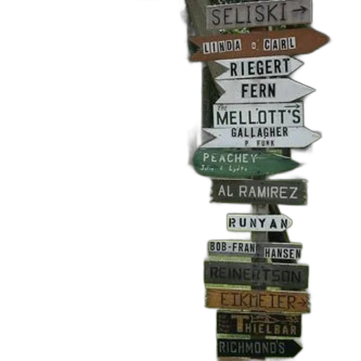 staff, earth tones, signpost, various transparent PNG cut-out