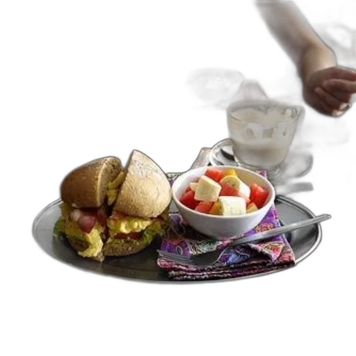 food, photorealistic, 3d render, fog transparent PNG cut-out