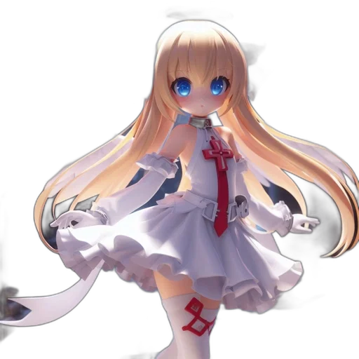 dress, staff, robot, 3d render transparent PNG cut-out