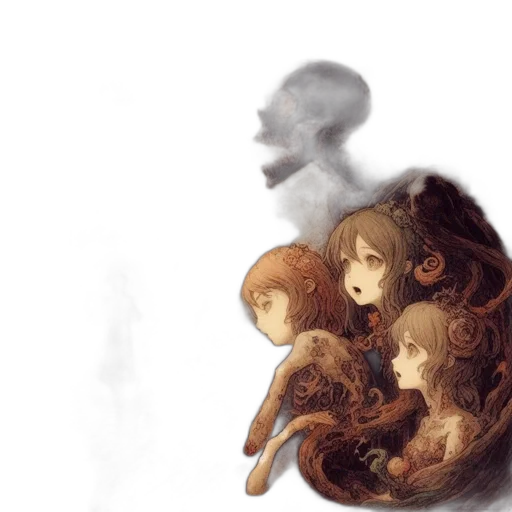 concept art, fantasy art, watercolor, anime transparent PNG cut-out