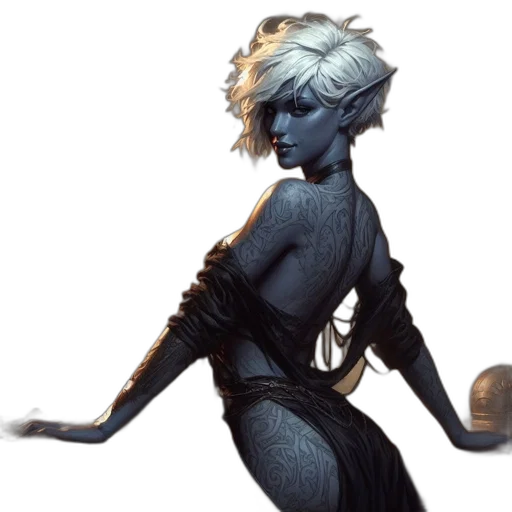 staff, creature, dress, concept art transparent PNG cut-out