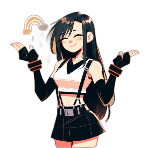 staff, jacket, anime, pixel art transparent PNG cut-out