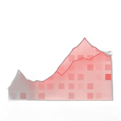 3d render, fog, red, pastel transparent PNG cut-out