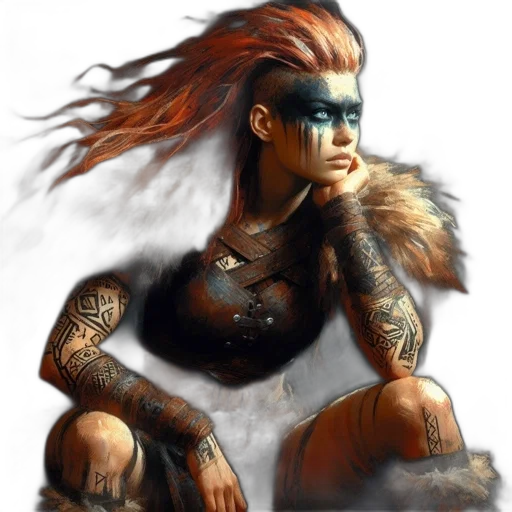 fantasy art, comic book art, concept art, cyberpunk transparent PNG cut-out