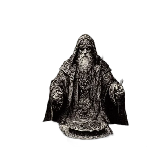 staff, mask, creature, jacket transparent PNG cut-out