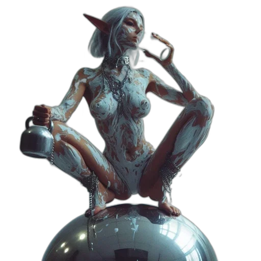 robot, staff, creature, concept art transparent PNG cut-out