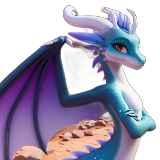 dragon, animal, creature, staff transparent PNG cut-out