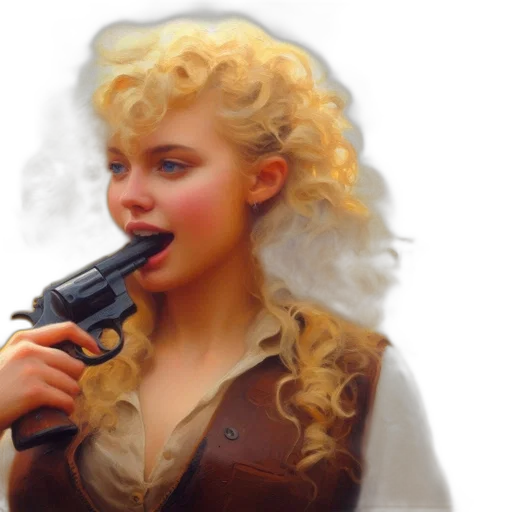weapon, jacket, face, photorealistic transparent PNG cut-out
