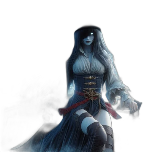 dress, staff, sword, mask transparent PNG cut-out