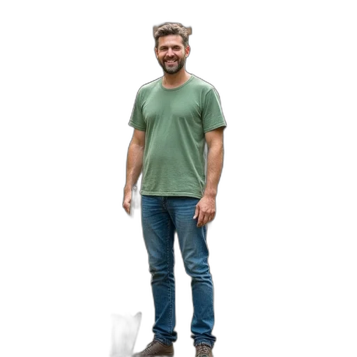 staff, jacket, robot, face transparent PNG cut-out