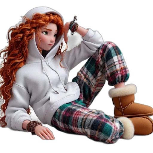 jacket, hair, concept art, 3d render transparent PNG cut-out