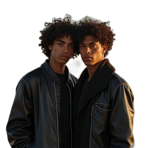 jacket, hair, photorealistic, dark transparent PNG cut-out