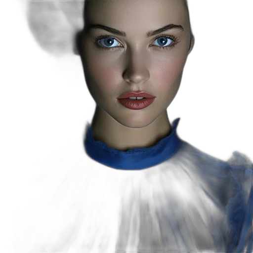 robot, face, mask, hair transparent PNG cut-out