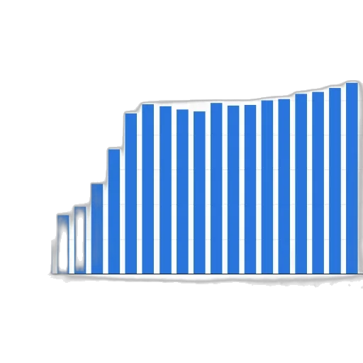 blue, bar, chart, shows transparent PNG cut-out
