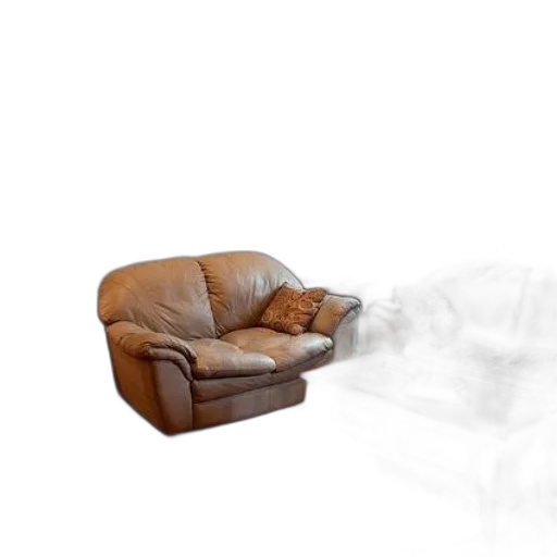 furniture, hair, jacket, 3d render transparent PNG cut-out