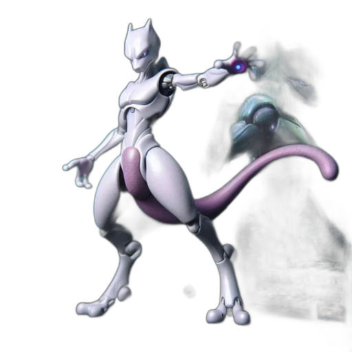 dragon, robot, creature, staff transparent PNG cut-out